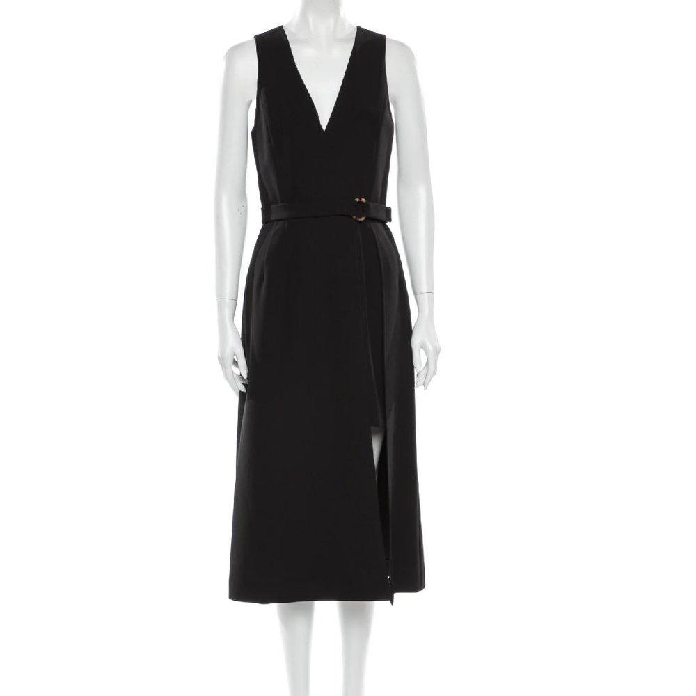 Sally LaPointe Wrap Belted Dress